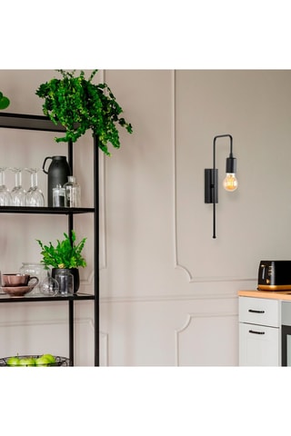 Aplique mural Mum - Negro - 60 W