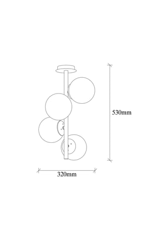 Lámpara de techo Faze - Dorado y blanco - 4 x 40 W