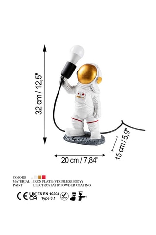 Lámpara de sobremesa Astronaute - Blanco - máx. 60 W