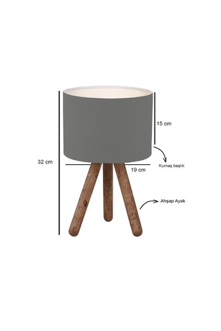 Lámpara de sobremesa Ayd - Gris oscuro - 60 W - 21 x 38 cm