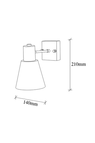 Aplique mural Funnel - Dorado -  40 W