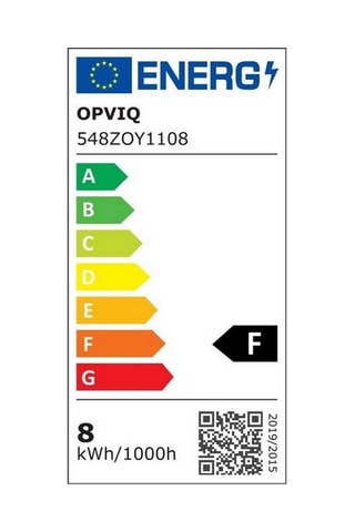 Bombilla LED - Clase F - 8 W - Blanco cálido - E27