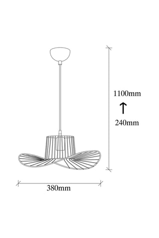 Lámpara de techo Tel - Negro - 100 W