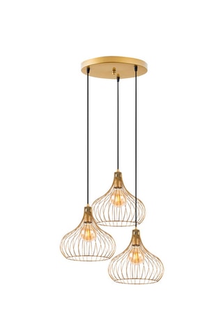 Lámpara de techo Teldamla - Dorado brillante - 3 x 40 W