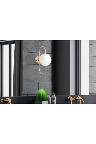 Aplique mural Jewel - Dorado y blanco - 15 W