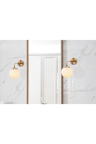 Aplique mural Viran - Dorado y blanco - 40 W