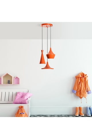 3 lámparas de techo Tom - Naranja - 40 W