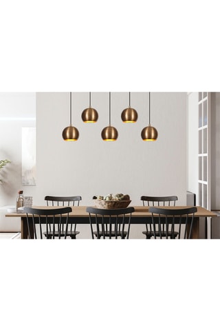 Lámpara de techo Sivani - Marrón y negro - 5 x 40 W