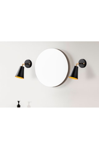 Aplique mural Evander - Negro - 40 W