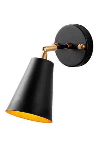 Aplique mural Evander - Negro - 40 W