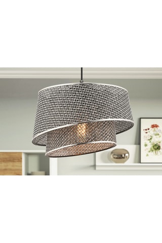 Lámpara de techo Barette Hazeran - Gris y plateado - 45-60 W