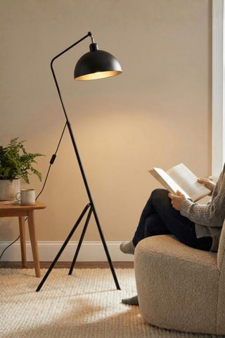 Lámpara de pie trípode - Negro - 40 W