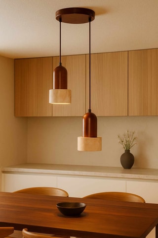 Lámpara de techo - Marrón - 2 x 40 W