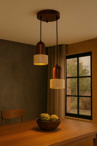 Lámpara de techo - Marrón - 2 x 40 W