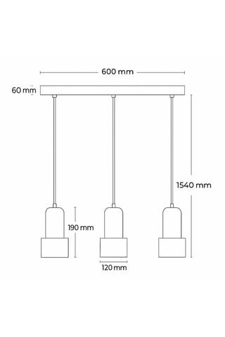 Lámpara de techo - Marrón - 3 x 40 W