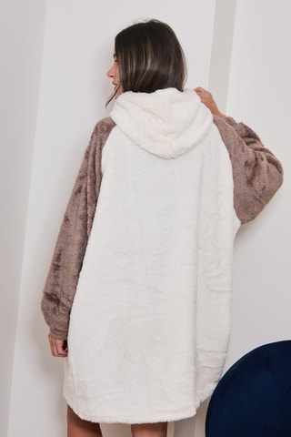 Sudadera oversize polar de pijama Aubepine - Marrón