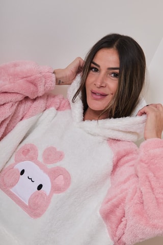 Sudadera oversize polar de pijama Aubepine - Rosa