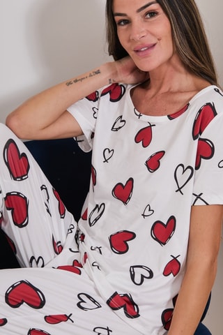 Pijama Balo - Blanco, negro y rojo