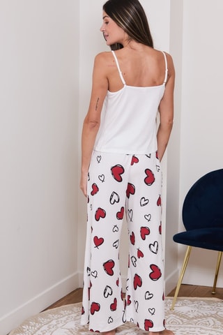 Pijama Gali - Blanco, negro y rojo