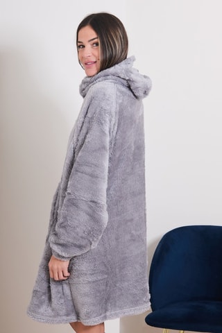Sudadera oversize polar de pijama Azalée - Gris