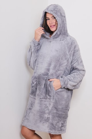 Sudadera oversize polar de pijama Azalée - Gris