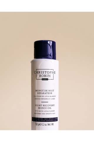 Aceite de monoi de noche reparador con flor de loto blanca - Cabello seco y dañado - 92 g