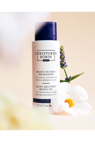 Aceite de monoi de noche reparador con flor de loto blanca - Cabello seco y dañado - 92 g
