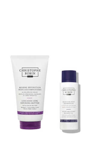 Monoi de noche reparador con flor de loto blanca y manteca definidora de rizos con Kokum - 92 g y 150 ml