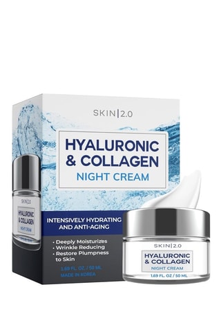 Crème de nuit hydratante à l'acide hyaluronique - 50 ml