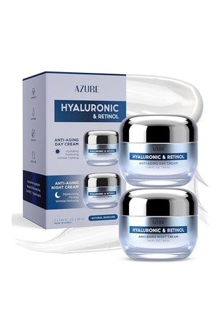 2 crèmes de nuit visage hyaluronique et rétinol - 50 ml