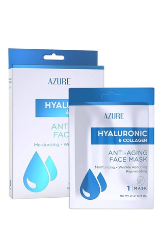 5 Masques Tissu Hyaluronique et Collagène Azure - 5 x 21 g