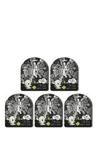 5 masques visage au charbon - 5 x 25 ml