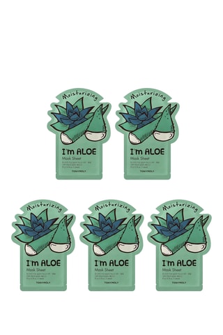 5 masques hydratants aloe vera Tony Moly - 5 x 21 ml