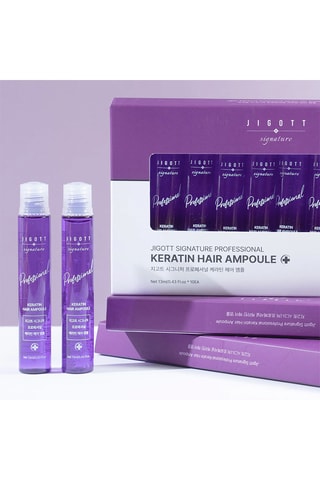 10 ampoules capillaires kératine professionnelles Jigott - 10 x 13 ml