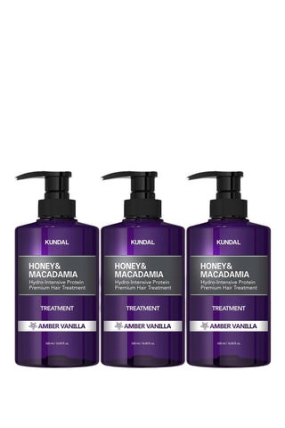 3 shampoings protéinés miel & macadamia amber vanilla - 3 x 100 ml