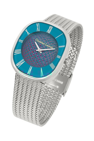 Reloj de cuarzo de acero Cosmo Eden - Plateado y azul pato