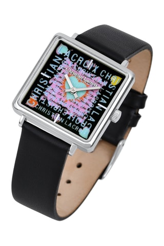 Reloj de cuarzo de poliuretano I Love Lacroix - Negro y plateado