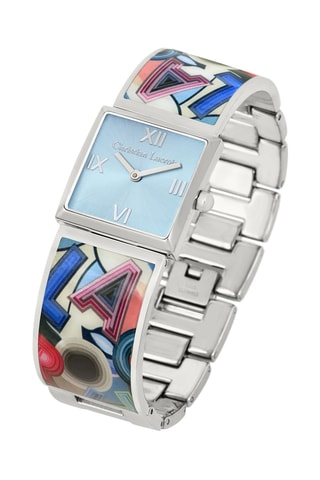 Reloj de cuarzo de acero Lacroix Palette - Rosa dorado y rosa