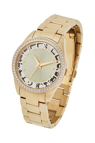 Reloj de cuarzo de acero - Dorado y gris claro