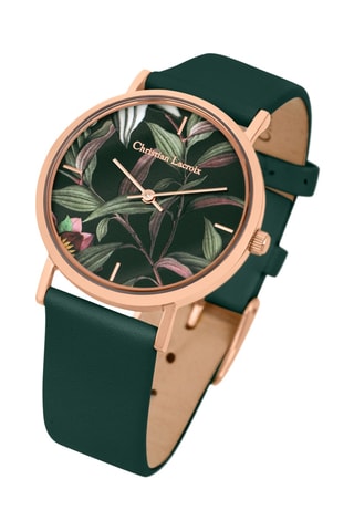 Reloj de cuarzo de poliuretano y chapado en ion de oro rosa Atlantis