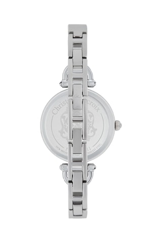 Reloj de cuarzo de acero - Plateado y blanco