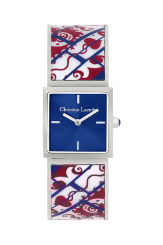 Reloj de cuarzo de acero Heart Shake - Plateado y azul