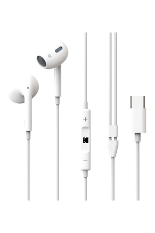 Ecouteurs filaires USB-C Kodak 210 - Blanc - Blanc