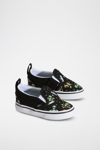Slip-on V - Negro y verde flúor