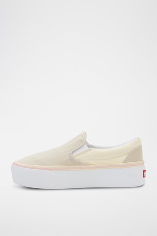 Slip-on con plataforma Classic Stackfor - Beige claro y crudo