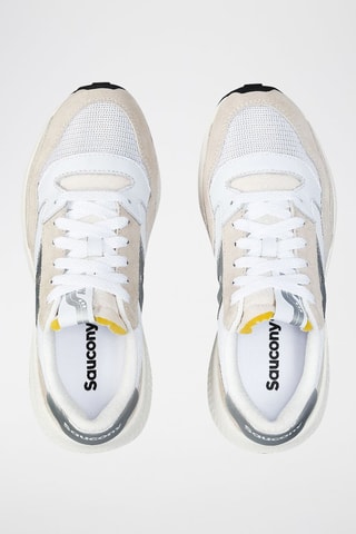 Zapatillas de nobuk Jazz - Blanco y plateado