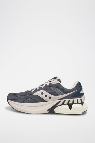 Zapatillas de nobuk Grid NXT - Gris oscuro y blanco