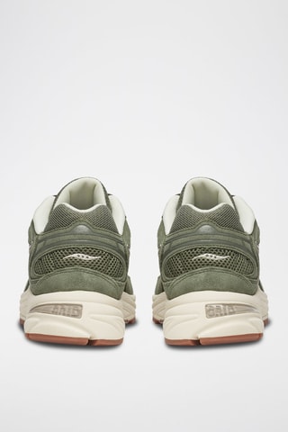 Zapatillas de piel Grid Jazz 9 - Verde oliva y blanco