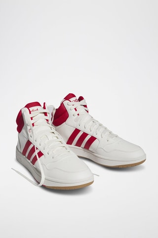 Zapatillas altas Hoops 3.0 Mid - Blanco y rojo