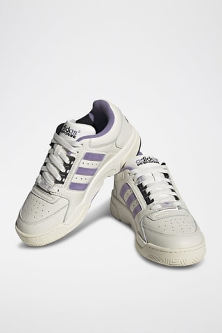 Zapatillas de piel Torsion Response Tennis Lo - Blanco, violeta y negro